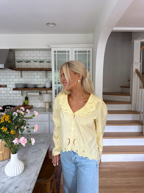 Maisie Meadow Top // Butter Yellow